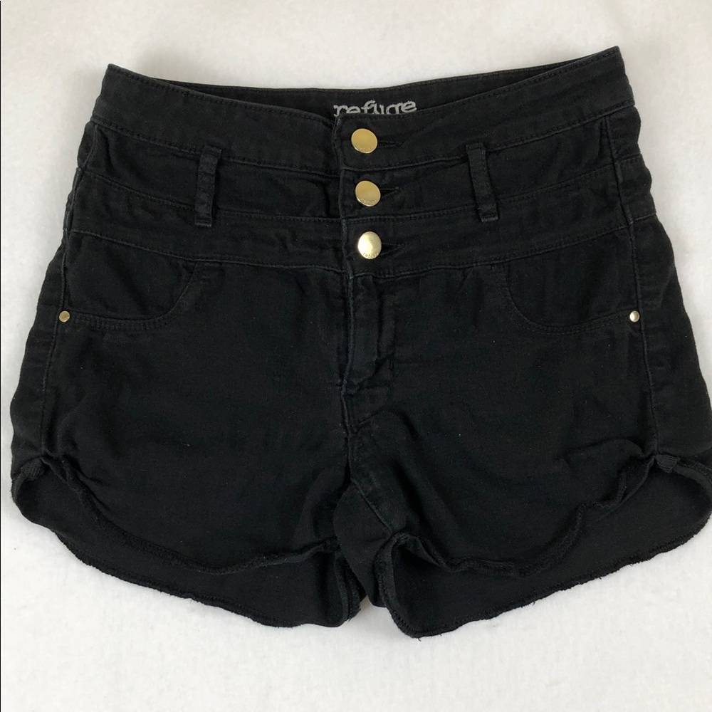 Refuge Black High Waist Women's Shorts Sz 2 (B2)